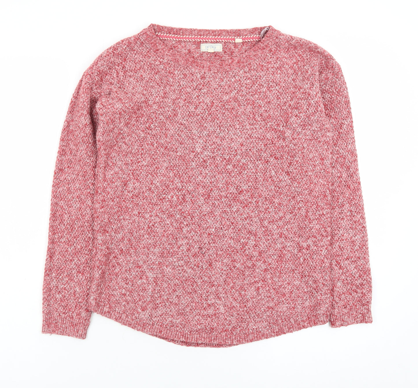 Fat Face Women’s Red Knit Long Sleeve Crew Neck Jumper Size 8