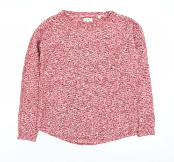 Fat Face Women’s Red Knit Long Sleeve Crew Neck Jumper Size 8