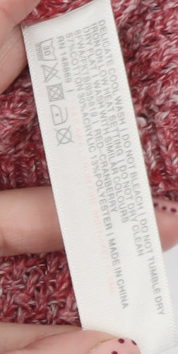 Fat Face Women’s Red Knit Long Sleeve Crew Neck Jumper Size 8