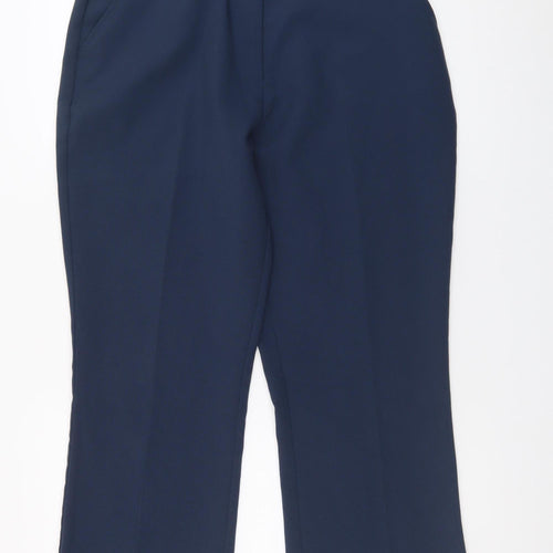 Damart Women's Blue Regular Fit Straight Leg Trousers Size 18