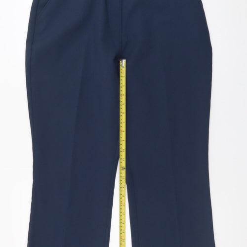 Damart Women's Blue Regular Fit Straight Leg Trousers Size 18