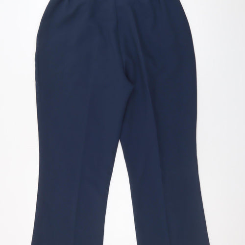 Damart Women's Blue Regular Fit Straight Leg Trousers Size 18