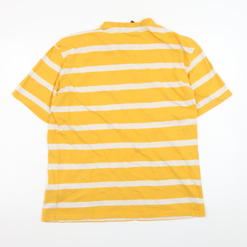 Kickers Men’s Yellow Striped Cotton Classic Short Sleeve T-Shirt M