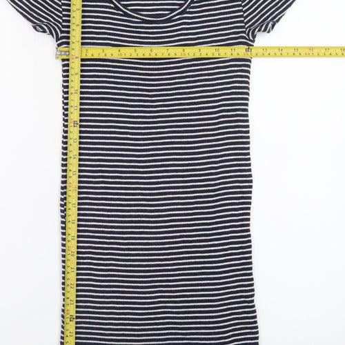 Forever 21 Women's Blue Striped T-Shirt Dress Size S Casual Jersey