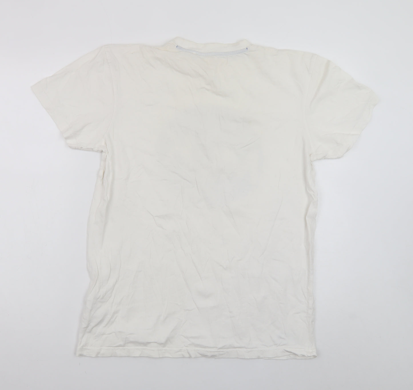 McKenzie Men's White Graphic Short Sleeve Crew Neck T-Shirt Size M