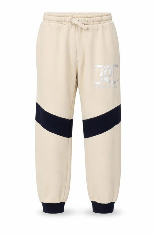 Juicy Couture Girls Beige & Black Jogger Sweatpants Size 10/11 Drawstring Waist