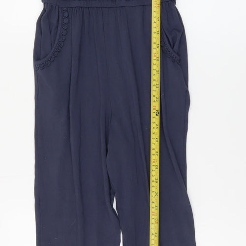 FatFace Girls Blue Floral Embroidered Sleeveless Jumpsuit 10-11 Years