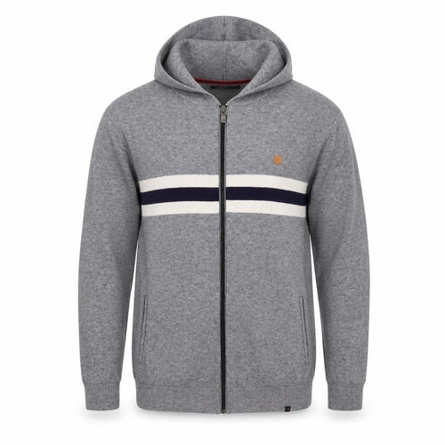 Roberto Torretta Mens Grey Full Zip Hoodie L Viscose Nylon Blend