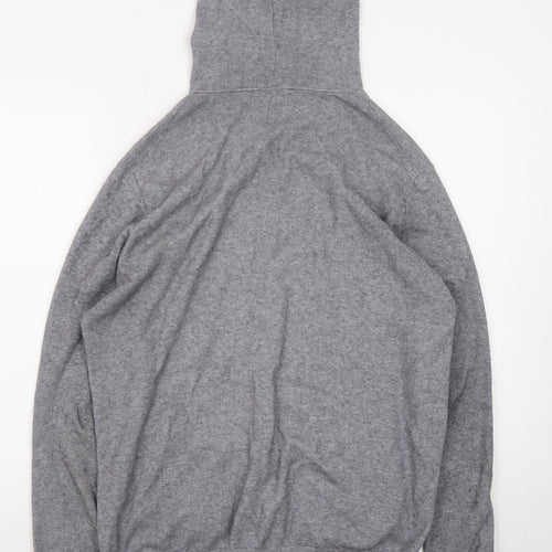 Roberto Torretta Mens Grey Full Zip Hoodie L Viscose Nylon Blend
