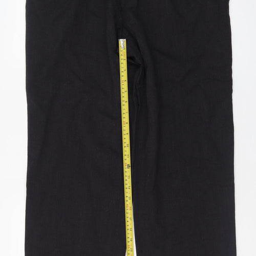 m.e.n.s. Men's Black 36R Wool Blend Straight Leg Dress Trousers
