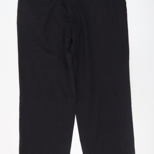 m.e.n.s. Men's Black 36R Wool Blend Straight Leg Dress Trousers