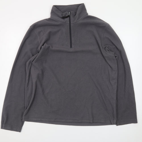 Regatta Men’s Grey Fleece 1/4 Zip Pullover Sweatshirt Size L