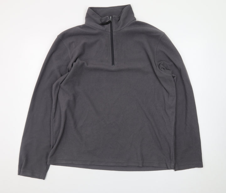 Regatta Men’s Grey Fleece 1/4 Zip Pullover Sweatshirt Size L