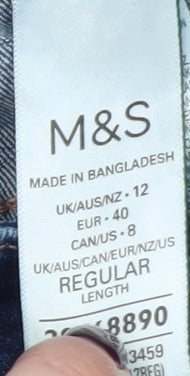 Marks and Spencer Women's Blue Skinny Jeans Size 12 Regular