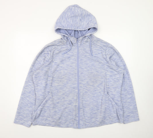 St Bernard for Dunnes Women Blue Full Zip Hoodie XL Polyester Blend