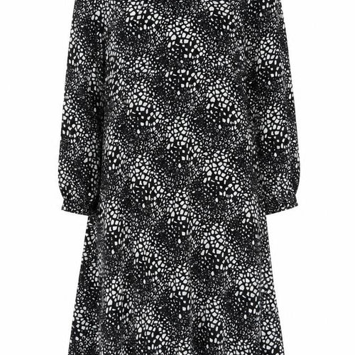 Savida Women Black Midi A-Line Dress Size 10 Long Sleeve