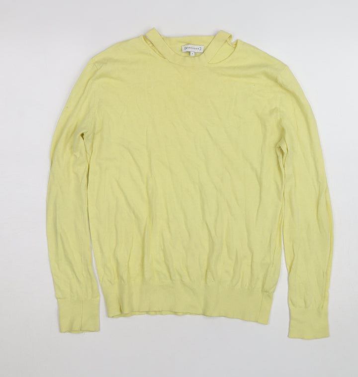 Warehouse Women’s Yellow Cotton Crew Neck Jumper Size 6