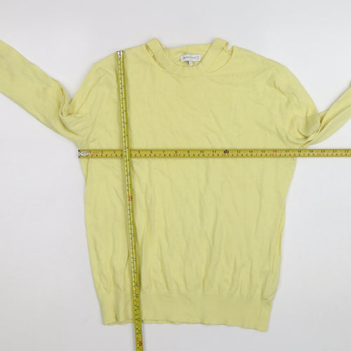 Warehouse Women’s Yellow Cotton Crew Neck Jumper Size 6