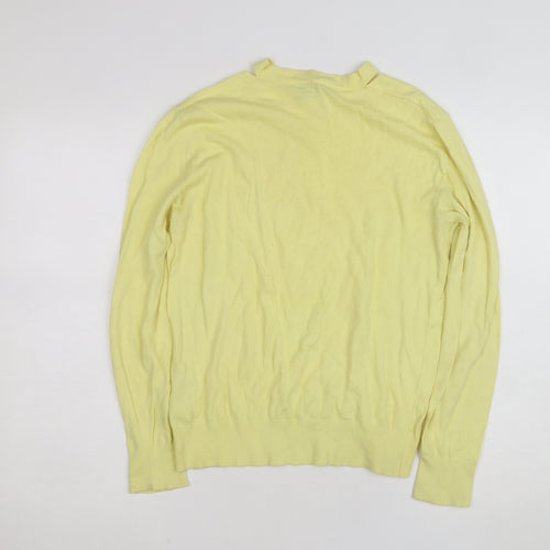 Warehouse Women’s Yellow Cotton Crew Neck Jumper Size 6