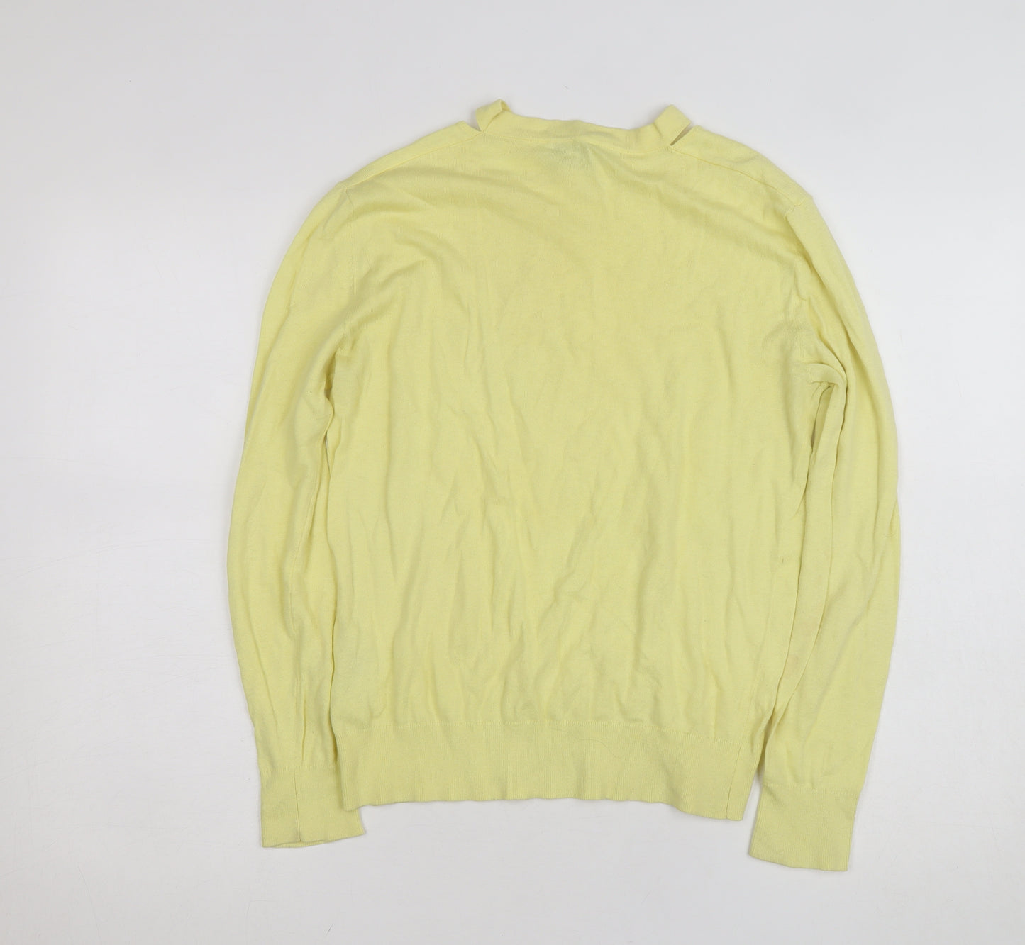 Warehouse Women’s Yellow Cotton Crew Neck Jumper Size 6