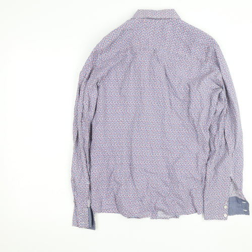 Tommy Hilfiger Men's Multicoloured Floral Cotton Long Sleeve Button-Up Shirt Size L