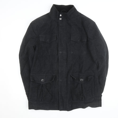 Next Men's Black Italian Moleskin Military Jacket Medium