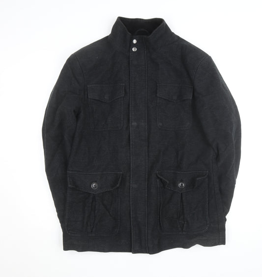 Next Men's Black Italian Moleskin Military Jacket Medium