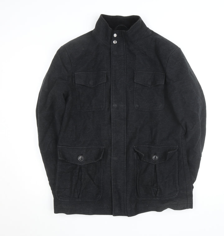 Next Men's Black Italian Moleskin Military Jacket Medium