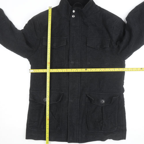 Next Men's Black Italian Moleskin Military Jacket Medium