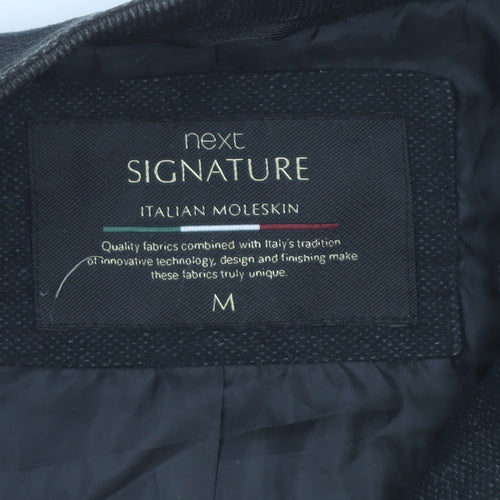 Next Men's Black Italian Moleskin Military Jacket Medium
