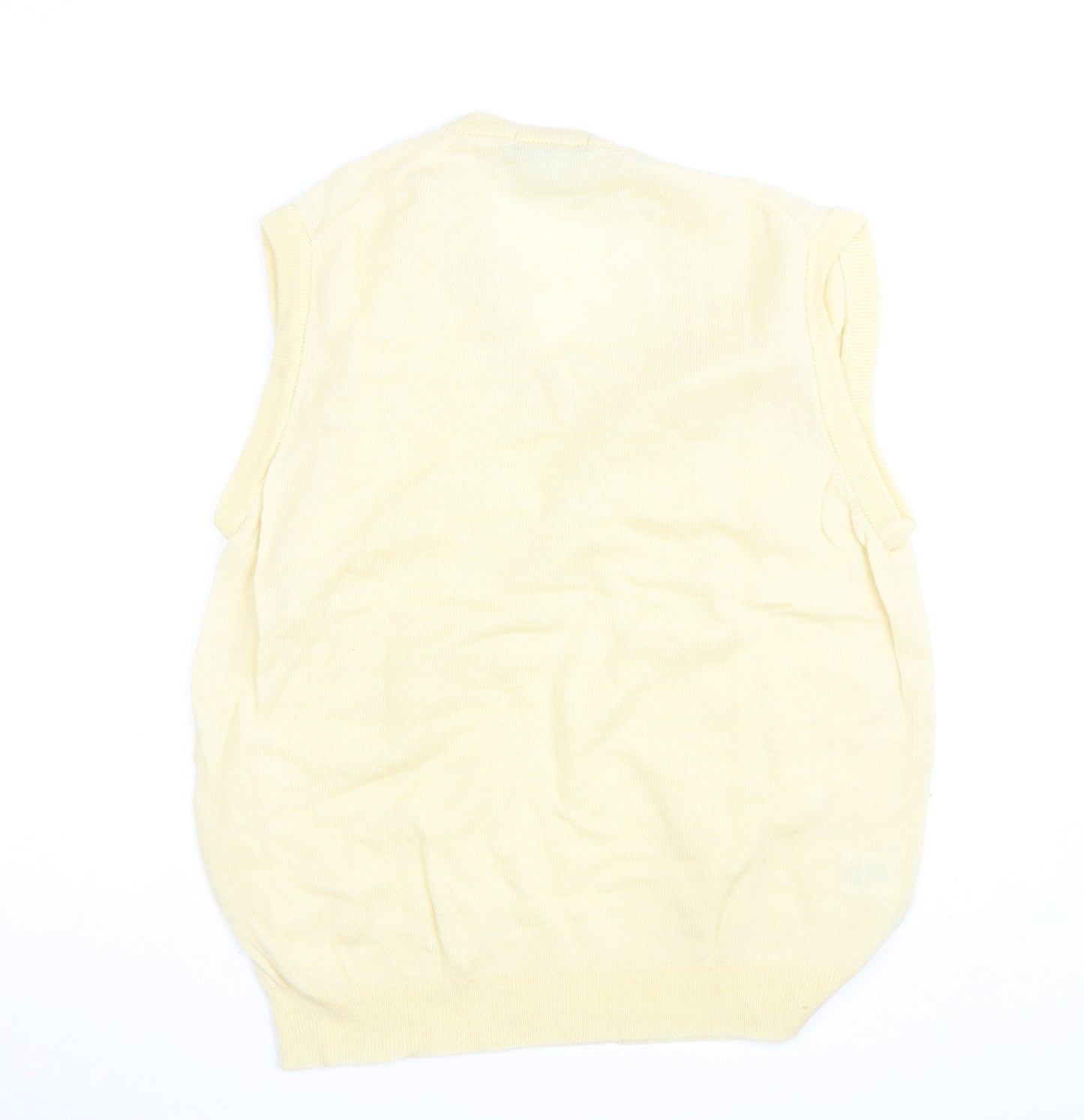 Marks and Spencer Women Beige Wool V-Neck Sleeveless Vest Jumper Size 16