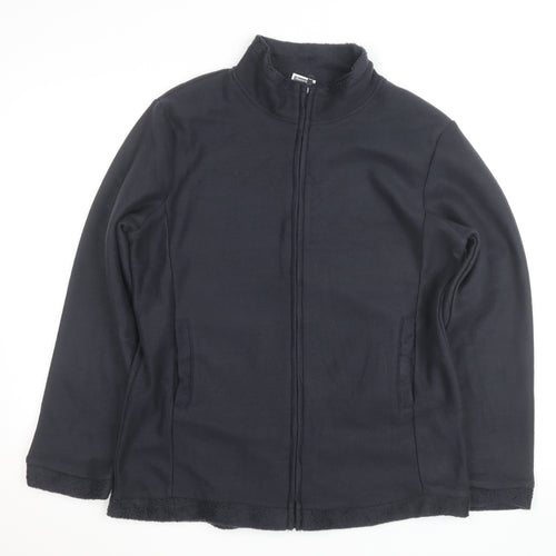 Anne de Lançay Men's Black Fleece Lined Full Zip Jacket Size M