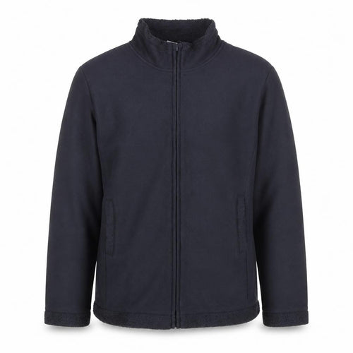 Anne de Lançay Men's Black Fleece Lined Full Zip Jacket Size M