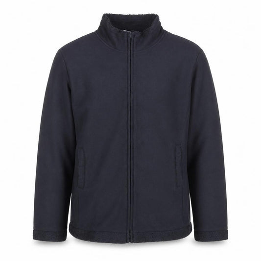 Anne de Lançay Men's Black Fleece Lined Full Zip Jacket Size M