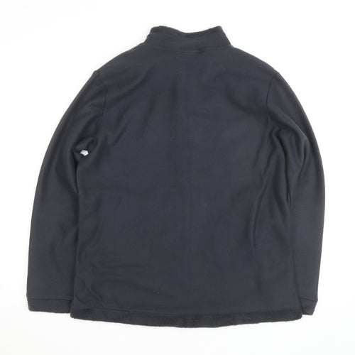 Anne de Lançay Men's Black Fleece Lined Full Zip Jacket Size M