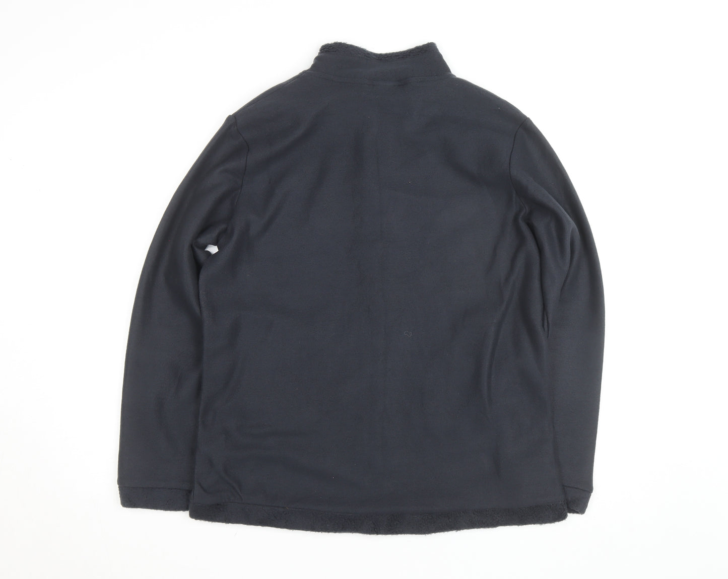 Anne de Lançay Men's Black Fleece Lined Full Zip Jacket Size M