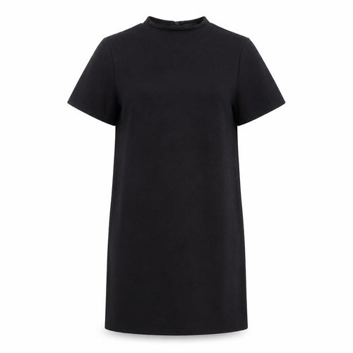 New Look Women's Black Size 14 Shift Dress Short Sleeve Knit