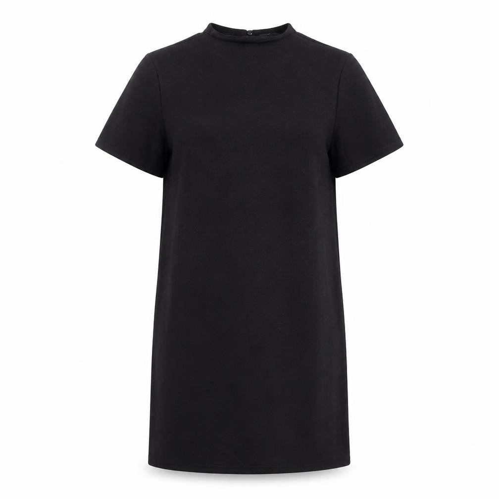 New Look Women's Black Size 14 Shift Dress Short Sleeve Knit