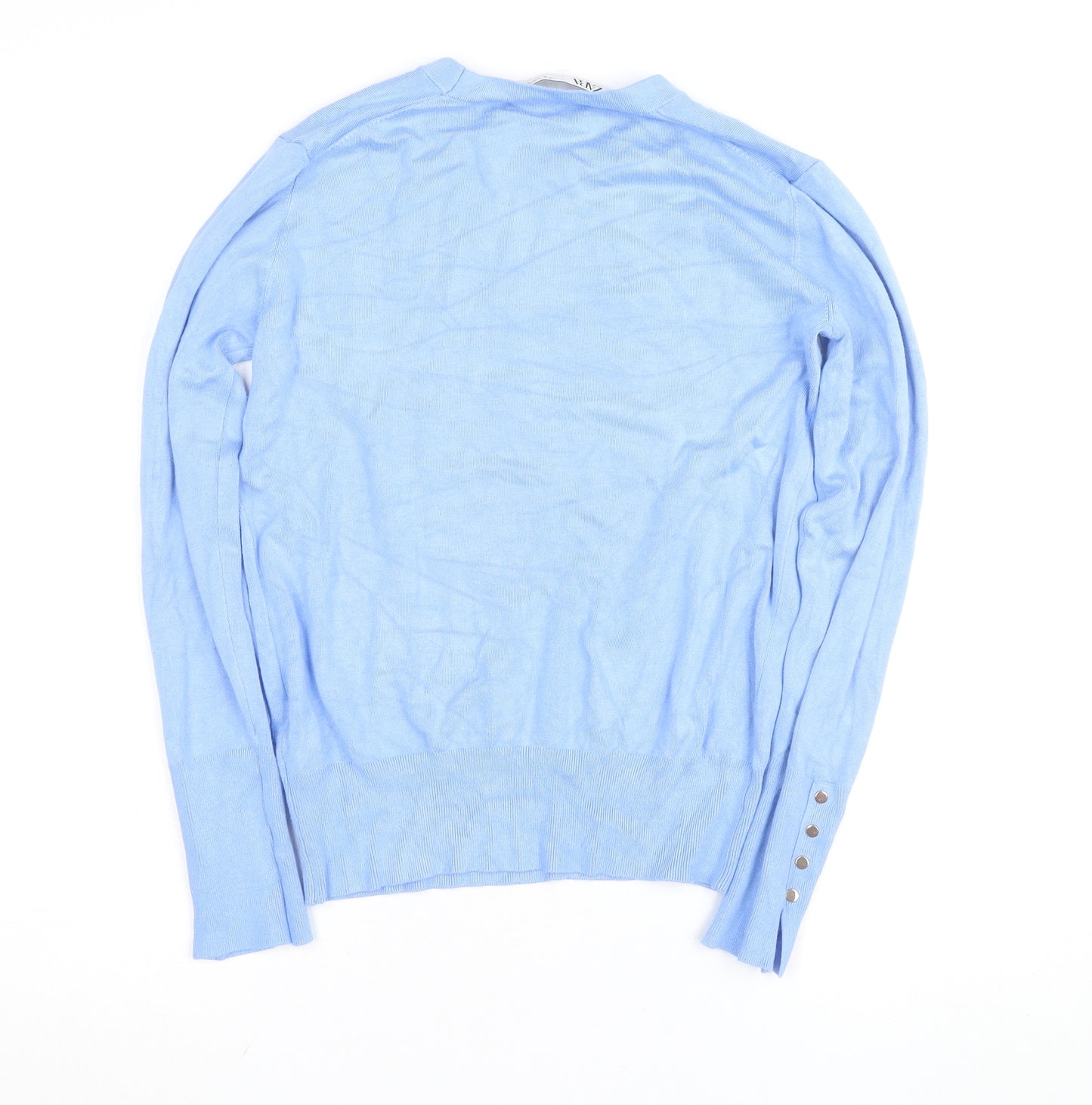 Zara Womens Blue XL Crew Neck Knit Pullover Jumper