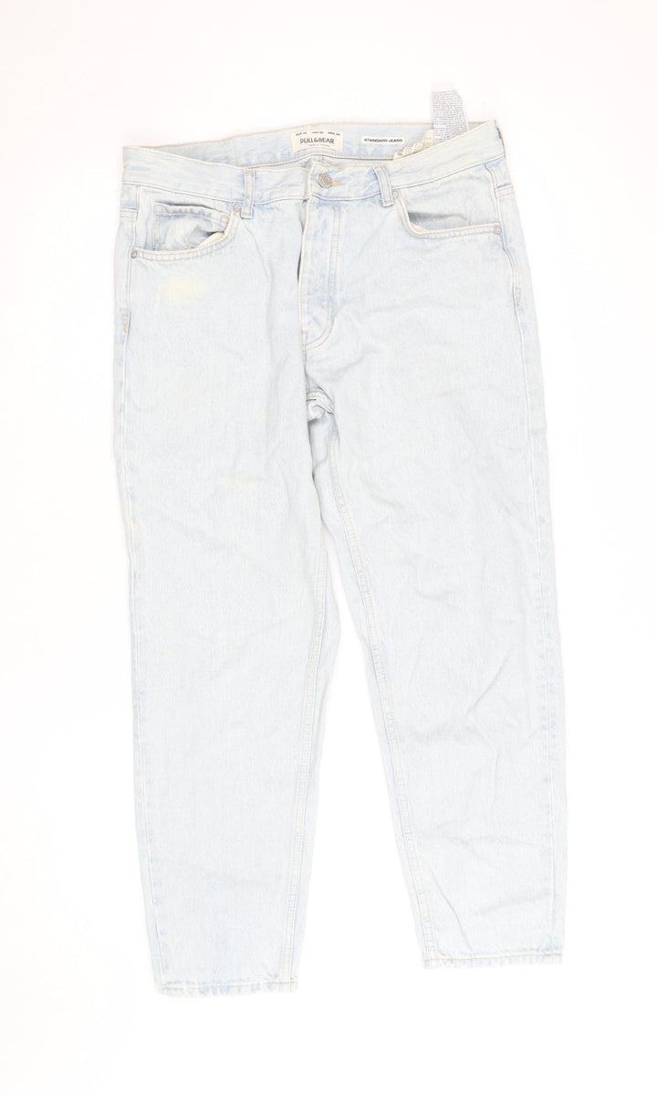 Pull & Bear Women's Light Blue Standard Jeans Size 14 High Rise