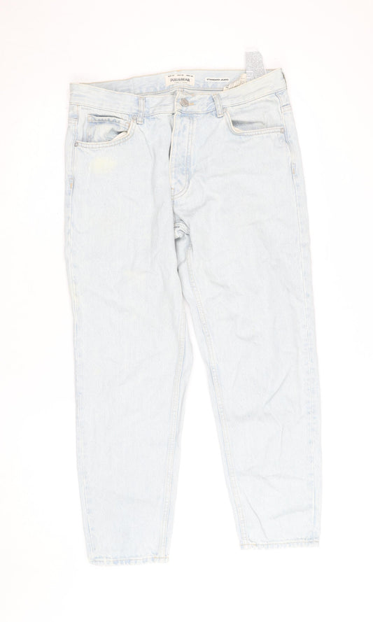 Pull & Bear Women's Light Blue Standard Jeans Size 14 High Rise