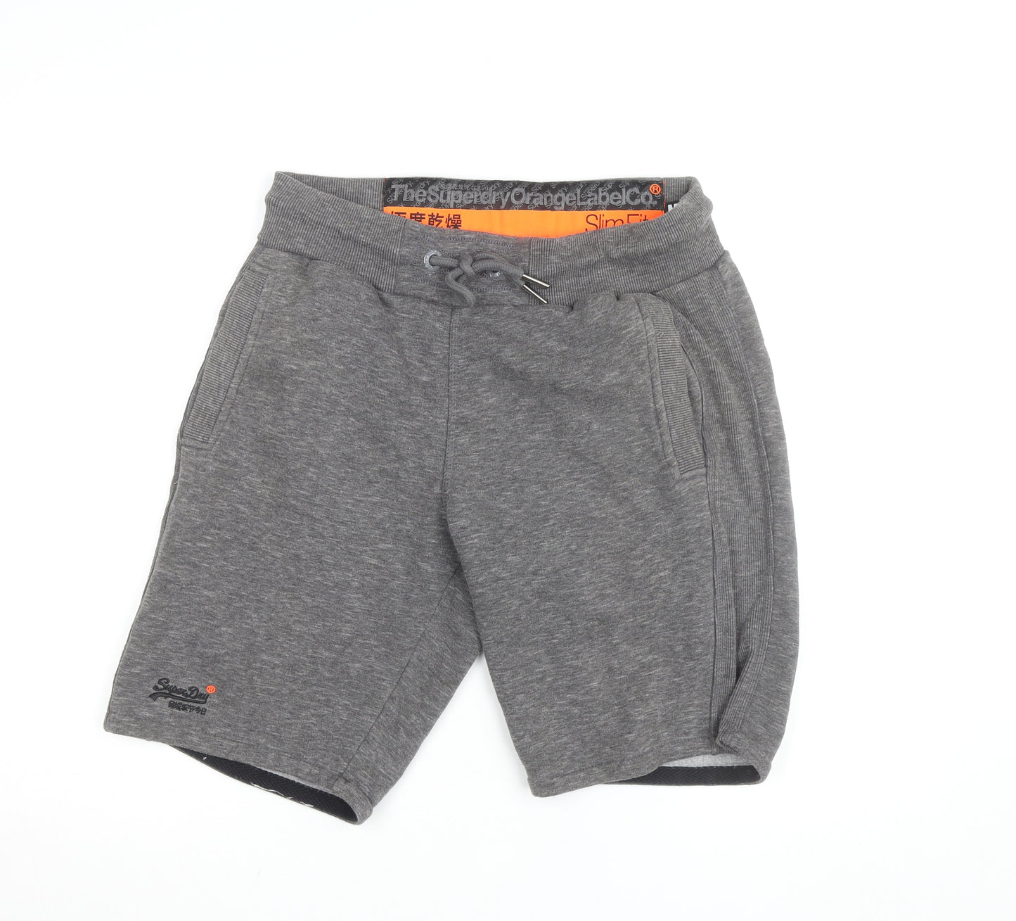 Superdry Men's Grey Slim Fit Sweat Shorts Size M Activewear