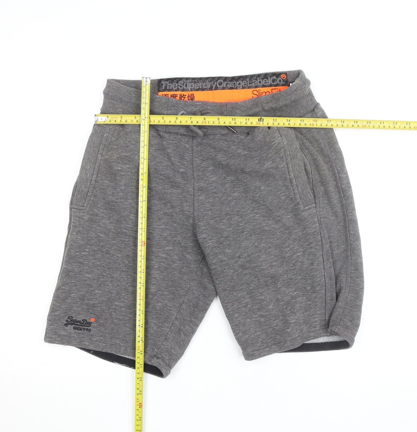 Superdry Men's Grey Slim Fit Sweat Shorts Size M Activewear
