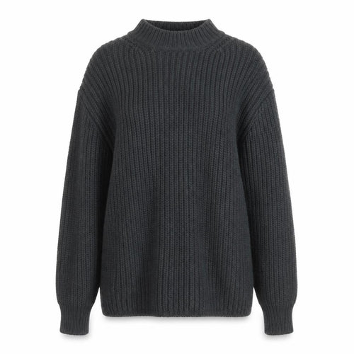 Zara Women Grey Mock Neck Waffle Knit Belted Jumper Size 12
