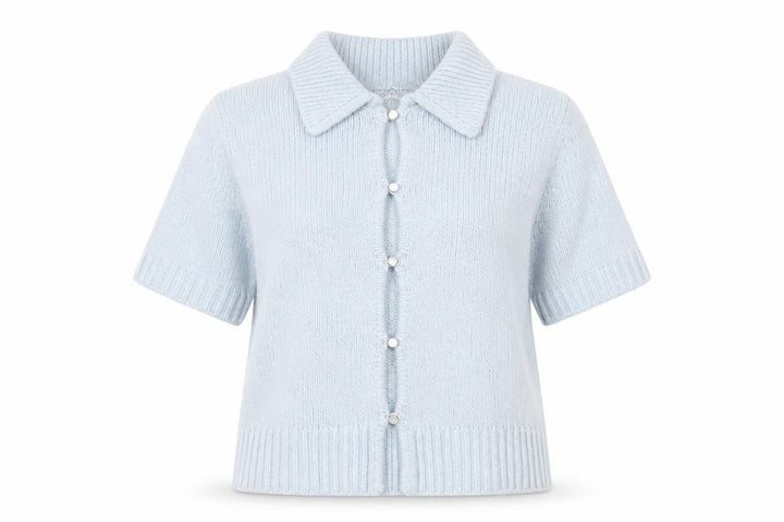 Abercrombie & Fitch Women's Blue Collared Knit Cardigan M