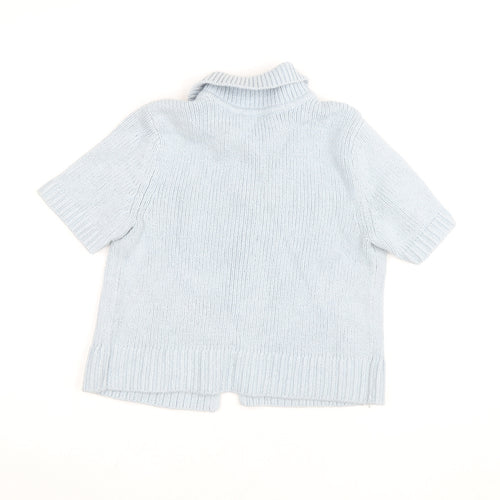 Abercrombie & Fitch Women's Blue Collared Knit Cardigan M