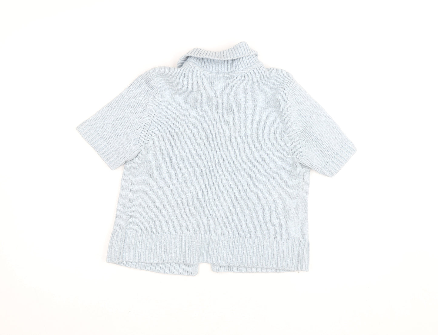 Abercrombie & Fitch Women's Blue Collared Knit Cardigan M
