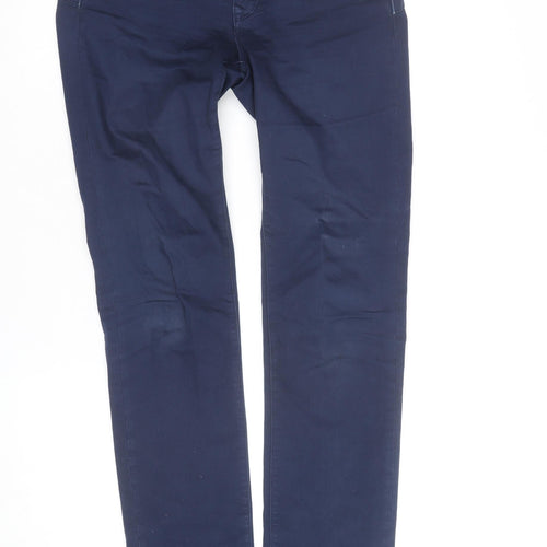 Salsa Jeans Women’s Navy Blue Slim Trousers Size 30 Straight Leg
