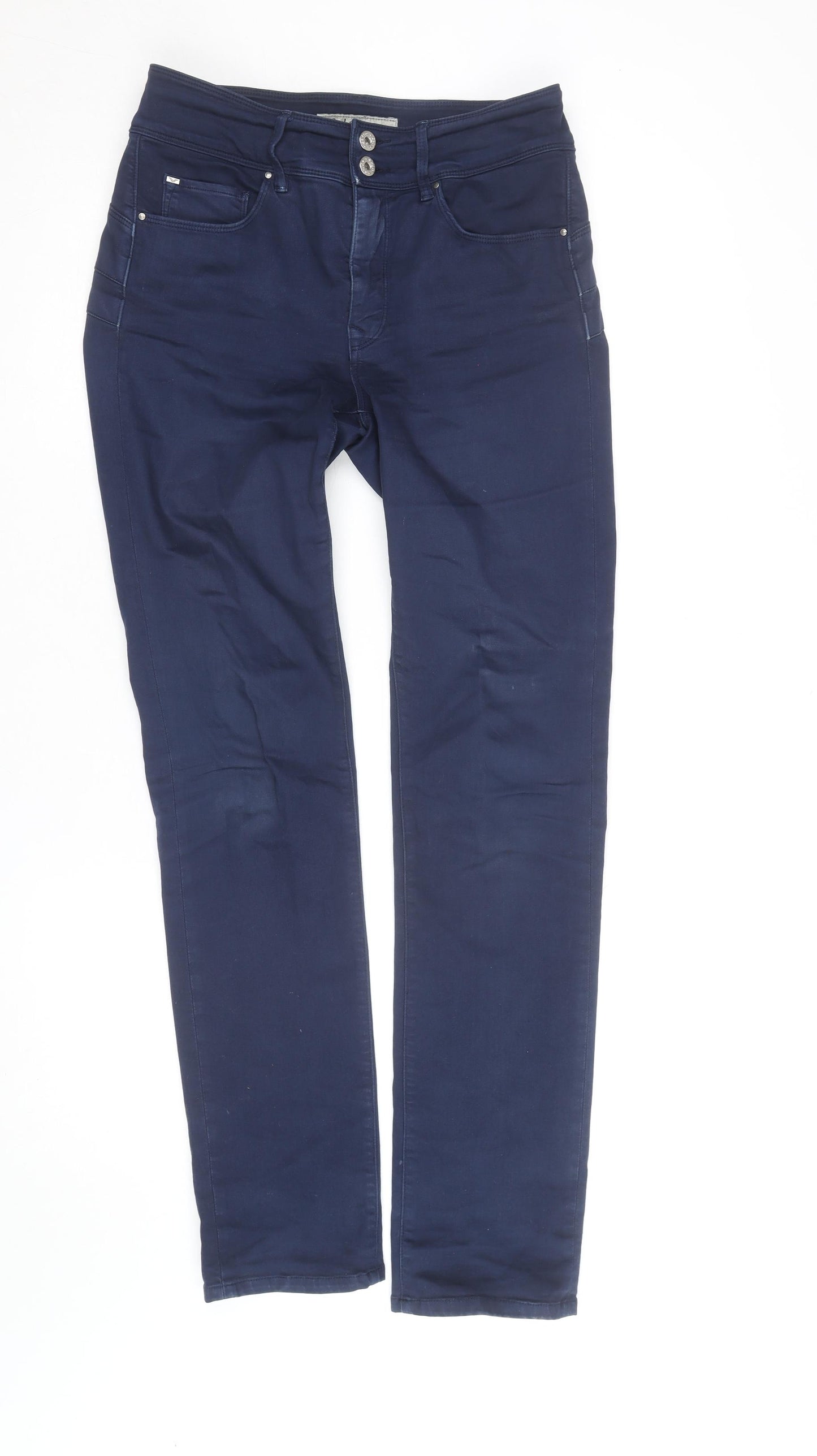 Salsa Jeans Women’s Navy Blue Slim Trousers Size 30 Straight Leg