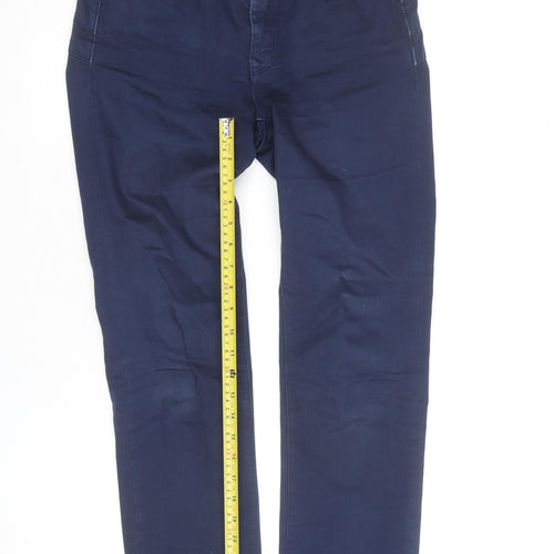 Salsa Jeans Women’s Navy Blue Slim Trousers Size 30 Straight Leg